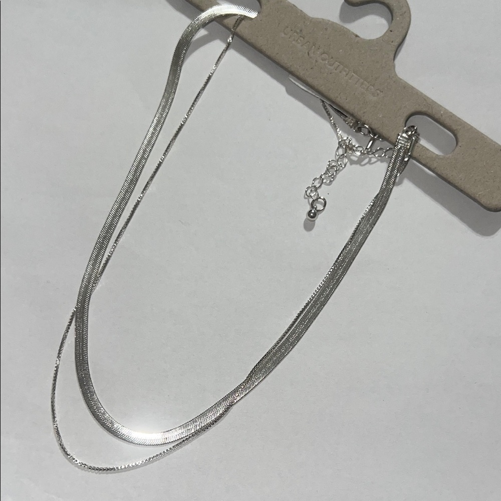 Urban Outfitters Silver Layered Necklace